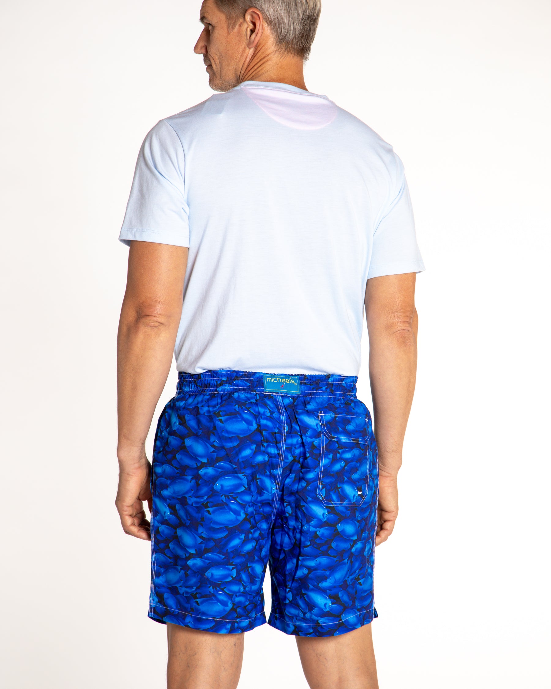 Men's Mesh Liner Swim Trunks - Rolex Fish Navy