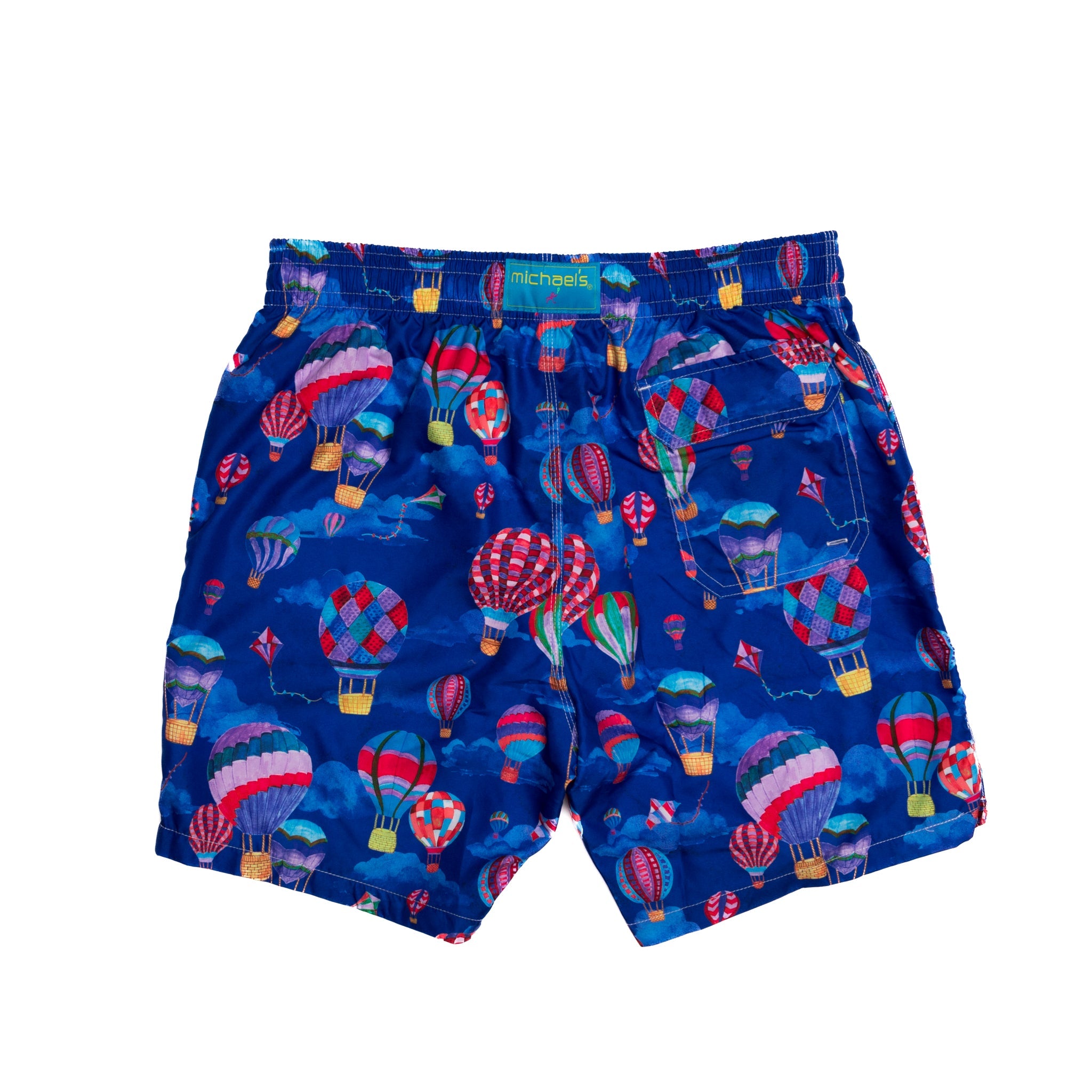 Men's Hot Air Balloons Print With Mesh Liner - Navy