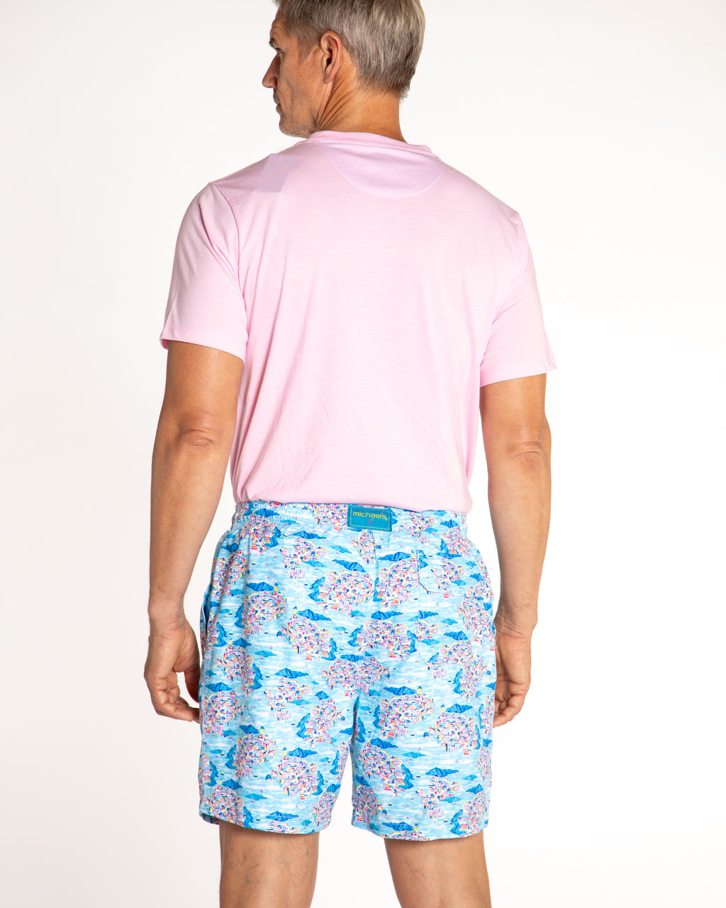 Men's Mesh Liner Swim Trunks - Santorini Multicolored