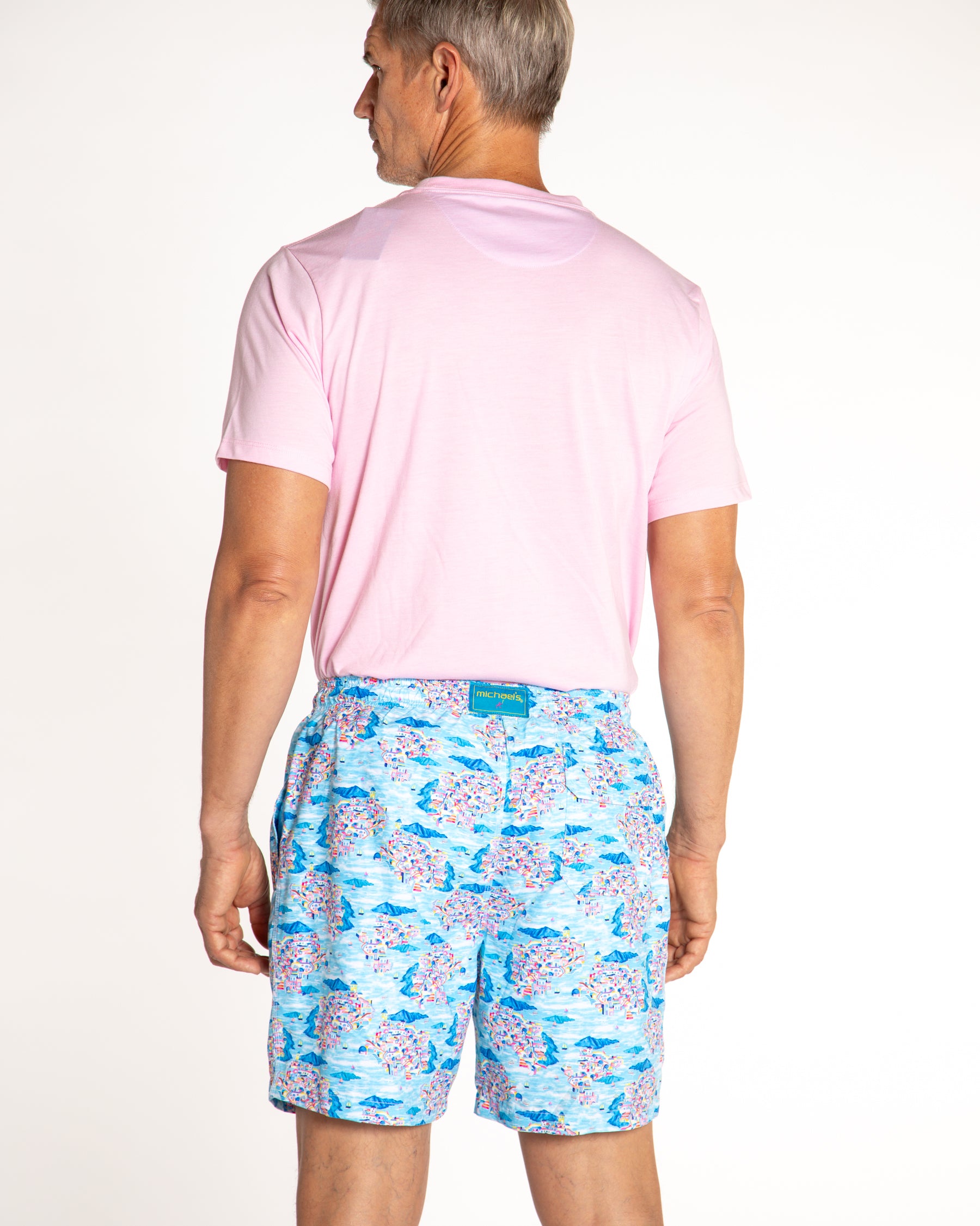 Men's Mesh Liner Swim Trunks - Santorini Multicolored