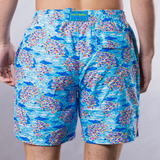 Men's Mesh Liner Swim Trunks - Santorini Multicolored