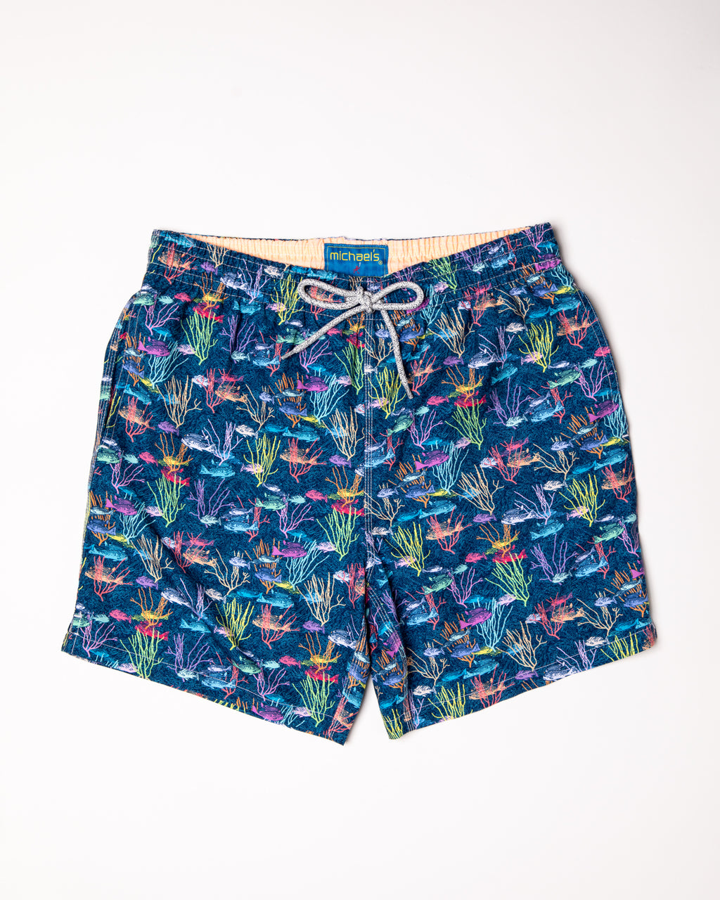 Men's Cyclist Liner Swim Trunks - School of Fish Navy