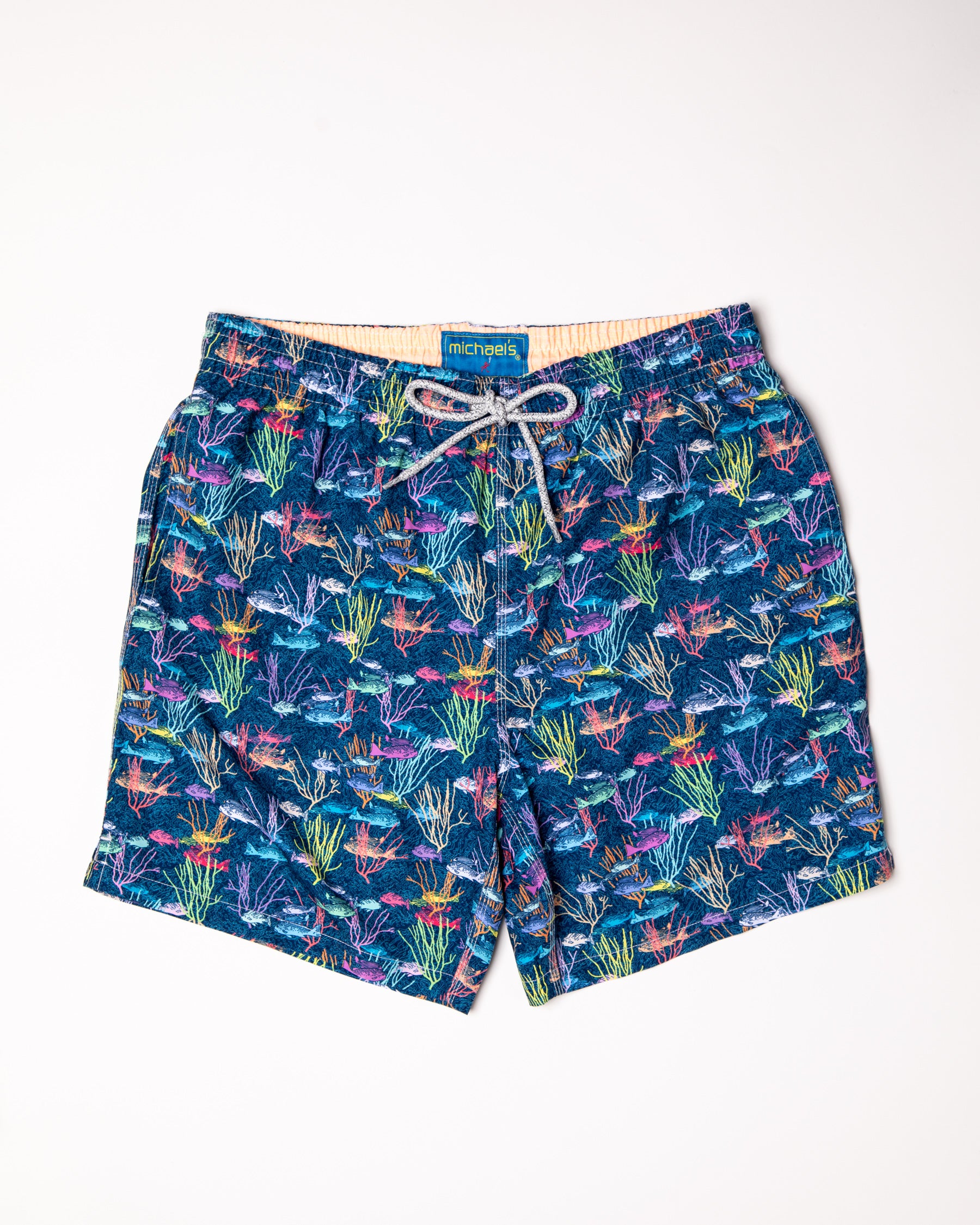 Boy's Cyclist Swim Trunks - School of Fish Navy