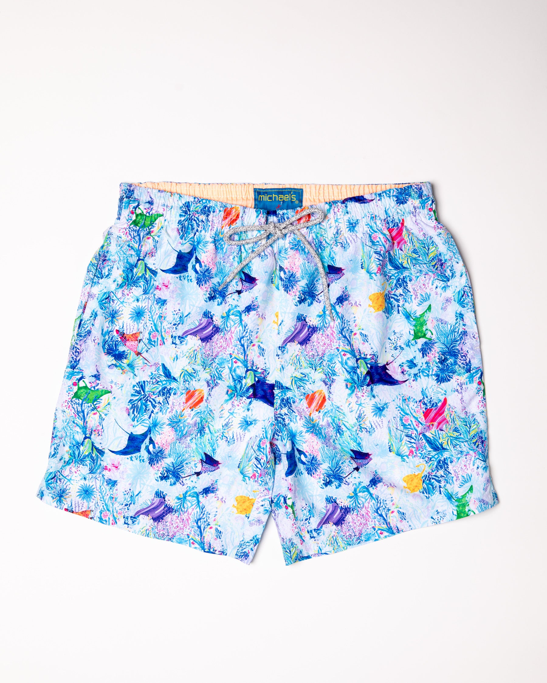 Men's Mesh Liner Swim Trunks - Searays White