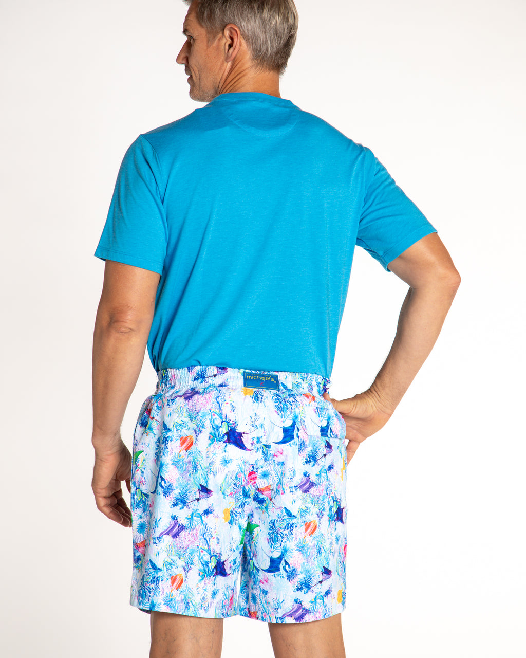 Men's Cyclist Liner Swim Trunks - Searays White