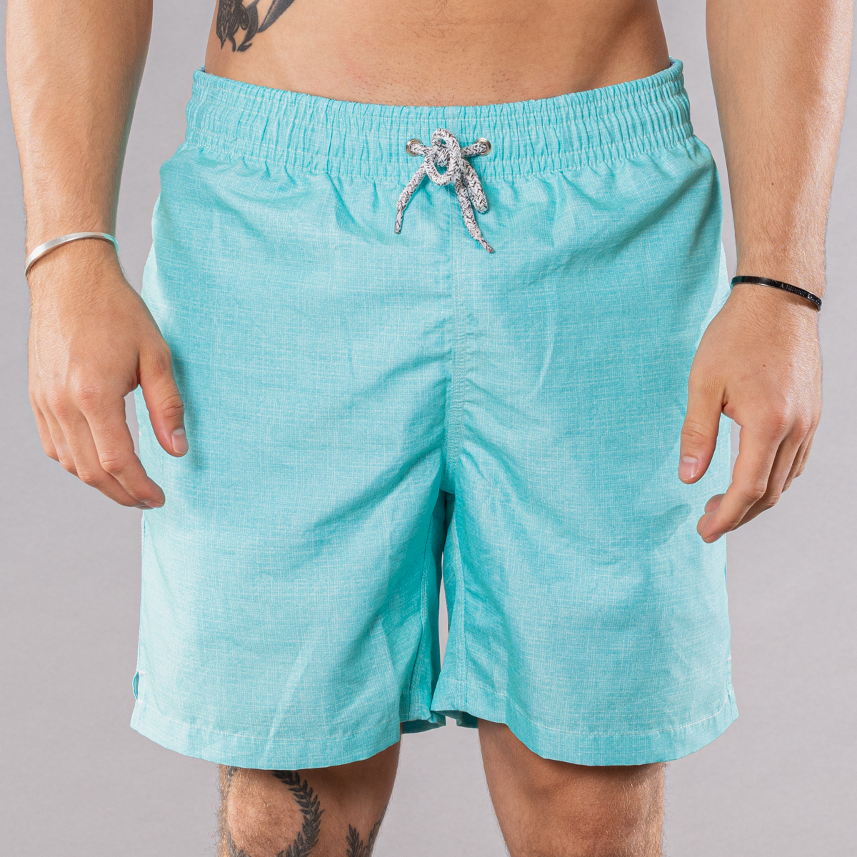 Men's Cyclist Liner Swim Trunks - Solid Printed Linen