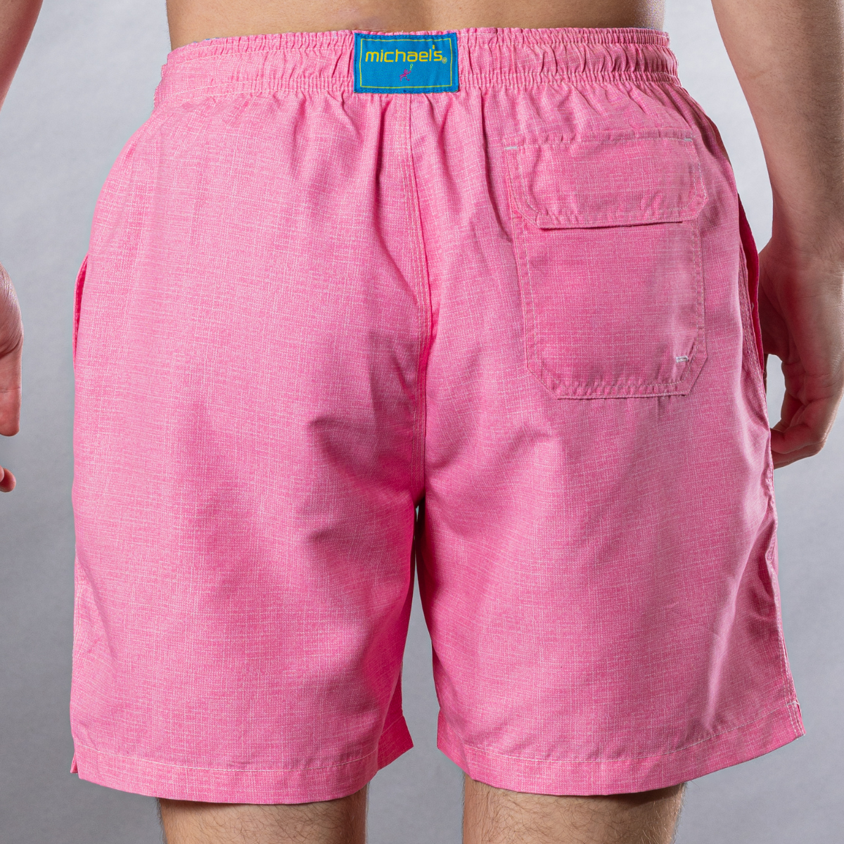 Men's Cyclist Liner Swim Trunks - Solid Printed Linen