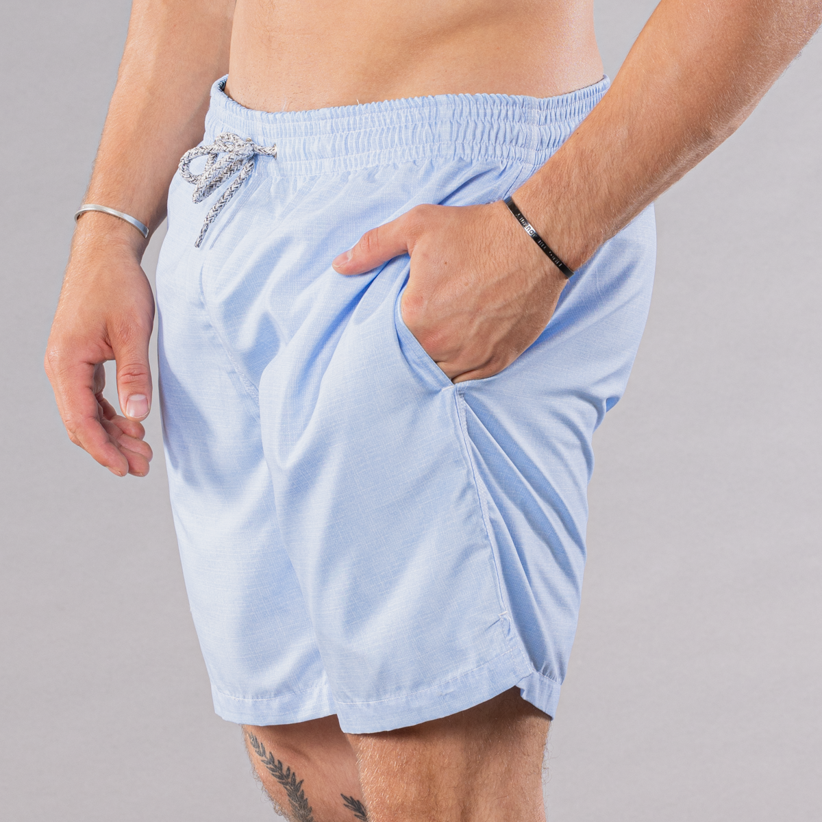 Men's Swim Trunks - Solid Linen