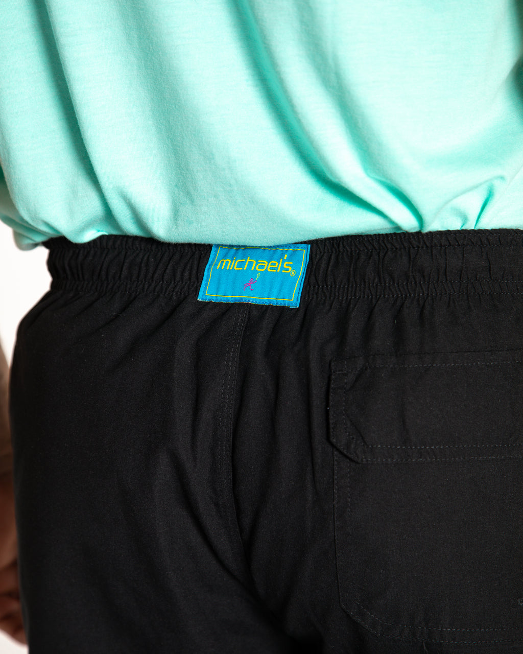 Men's Cyclist Liner Swim Trunks - Solid Linen Black