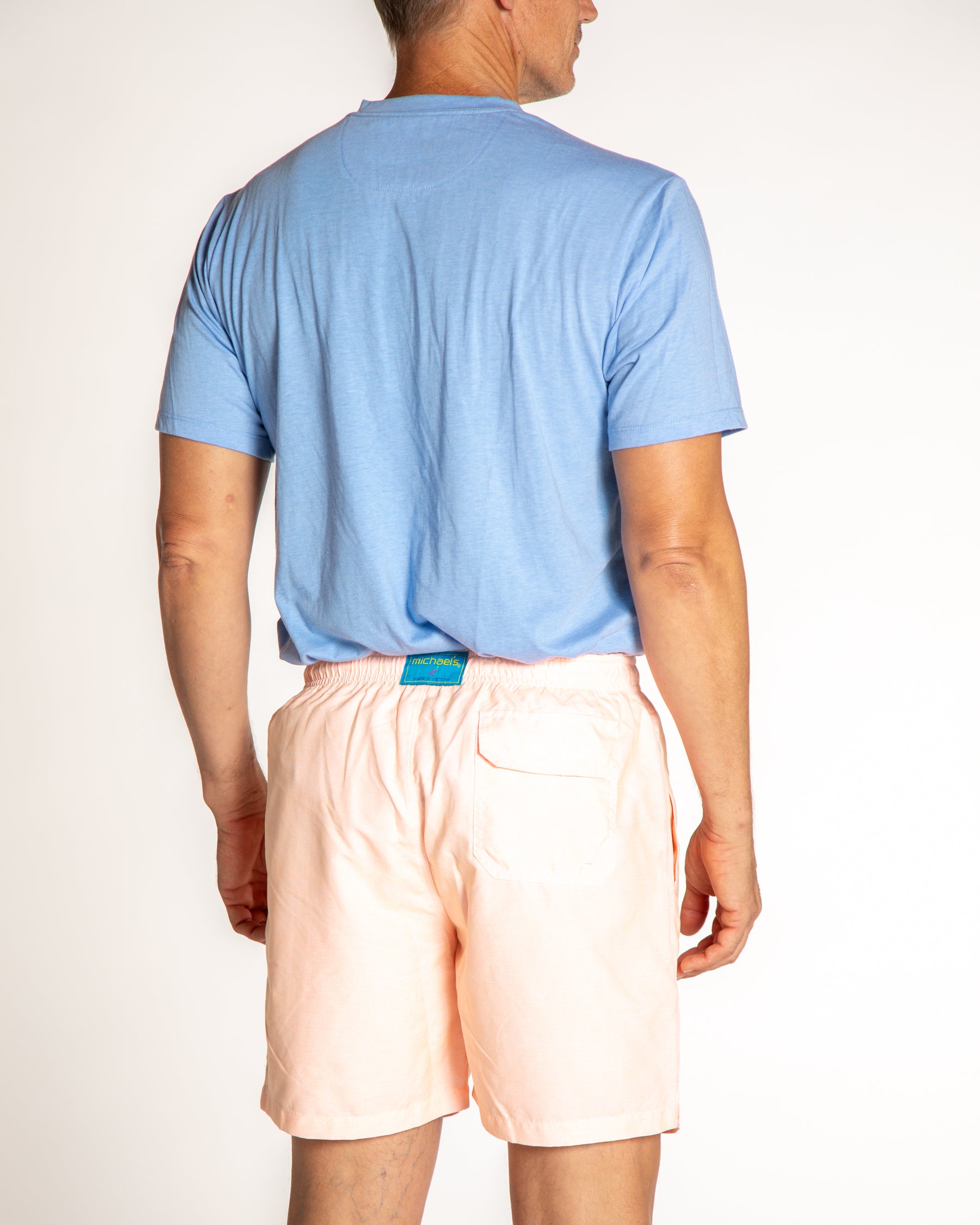 Men's Cyclist Liner Swim Trunks - Solid Linen Orange