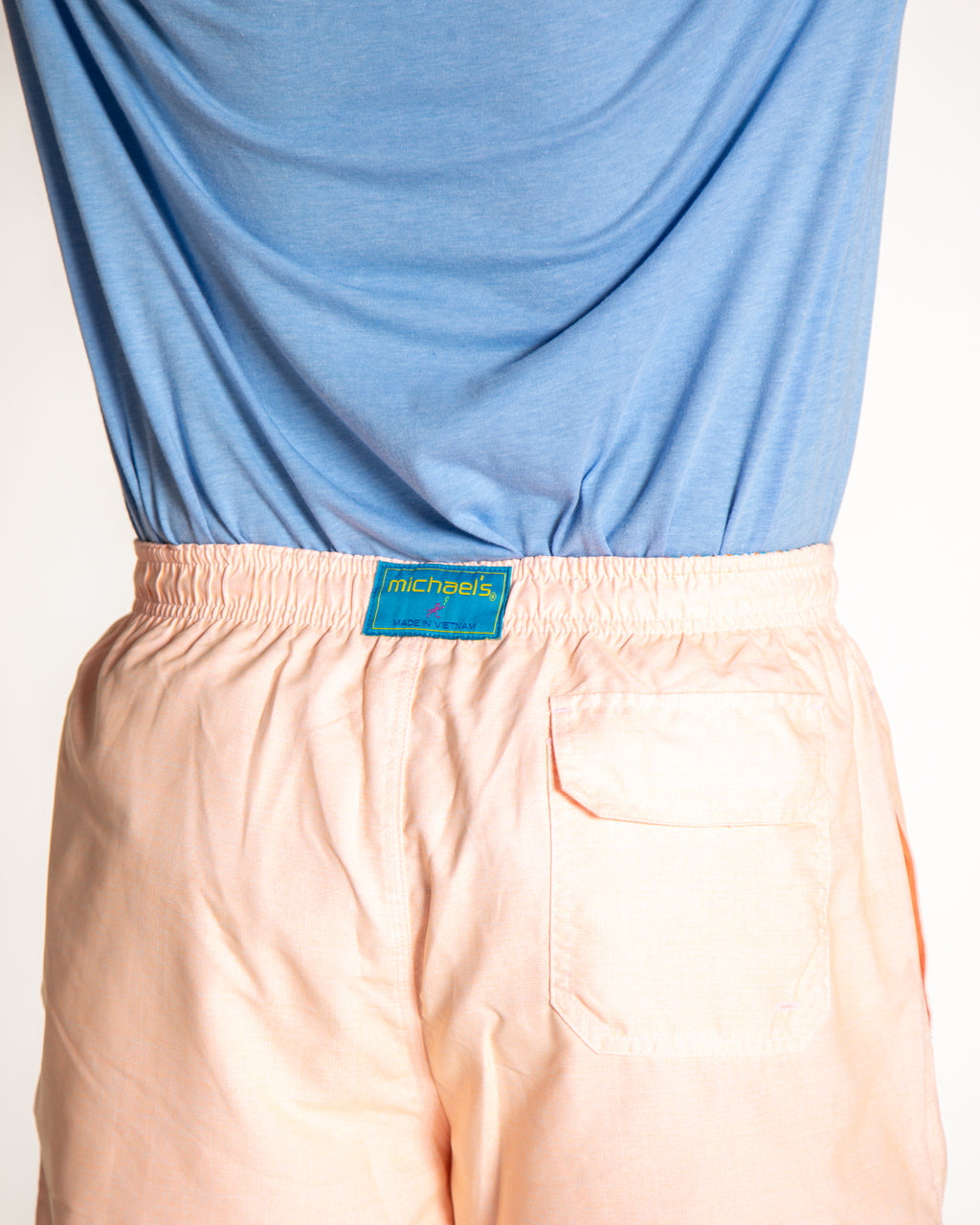 Men's Cyclist Liner Swim Trunks - Solid Linen Orange