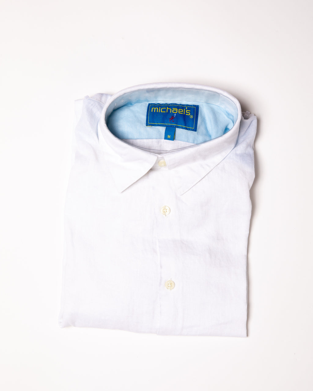 Men's Solid Linen Long Sleeve Shirt - White