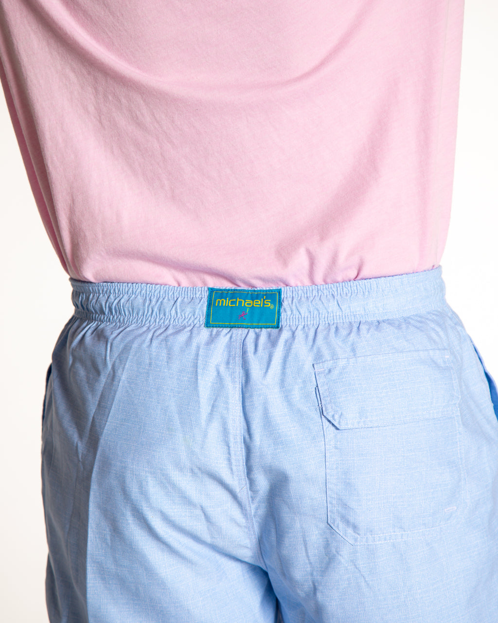 Men's Mesh Liner Swim Trunks - Solid Linen Sky