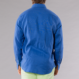 Men's Solid Long Sleeve Linen Shirt