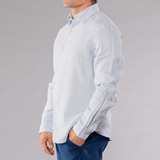 Men's Solid Long Sleeve Linen Shirt