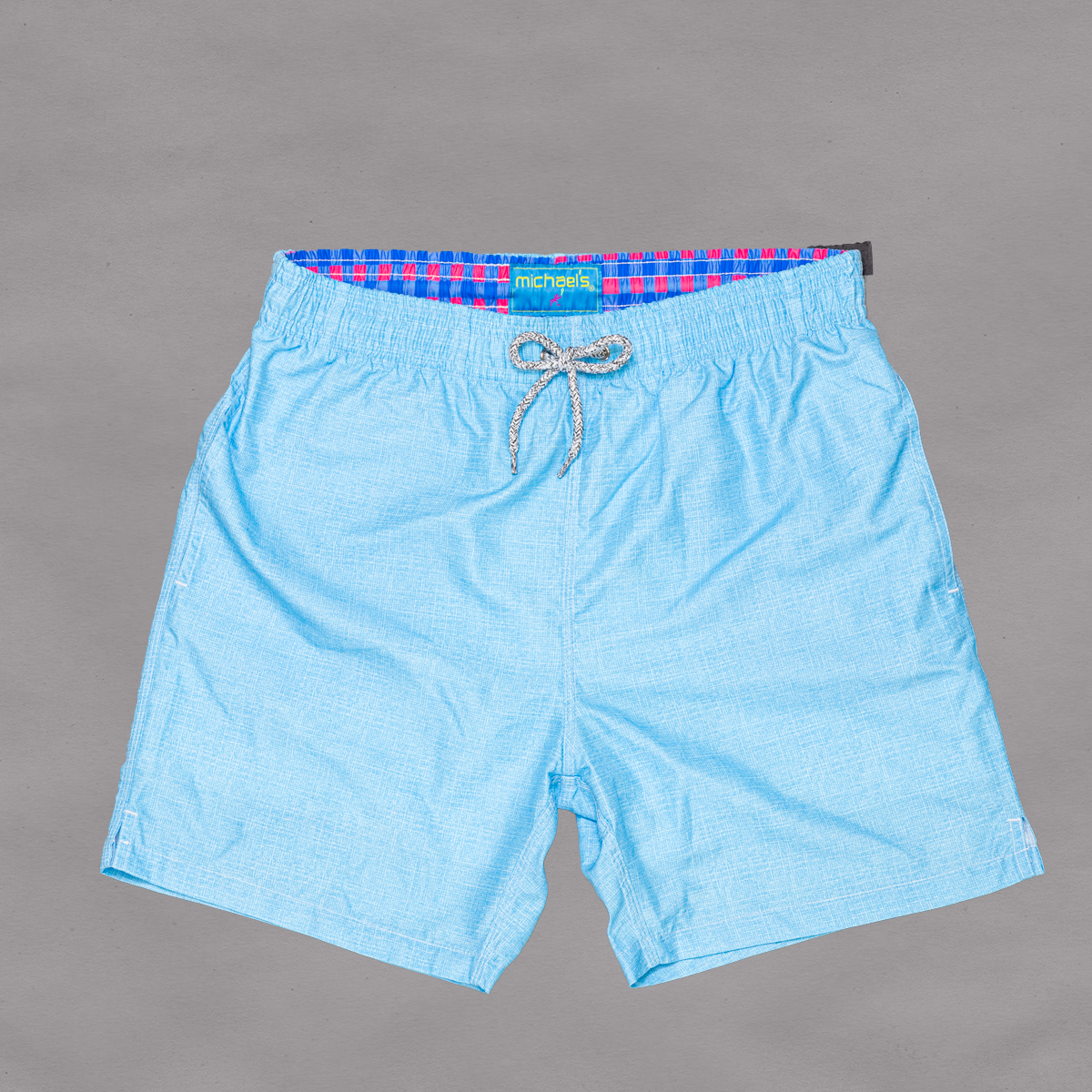 Boy's Cyclist Liner Swim Trunks - Solid Printed Linen