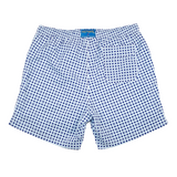 Men's Mesh Liner Swim Trunks - Squares Navy Blue