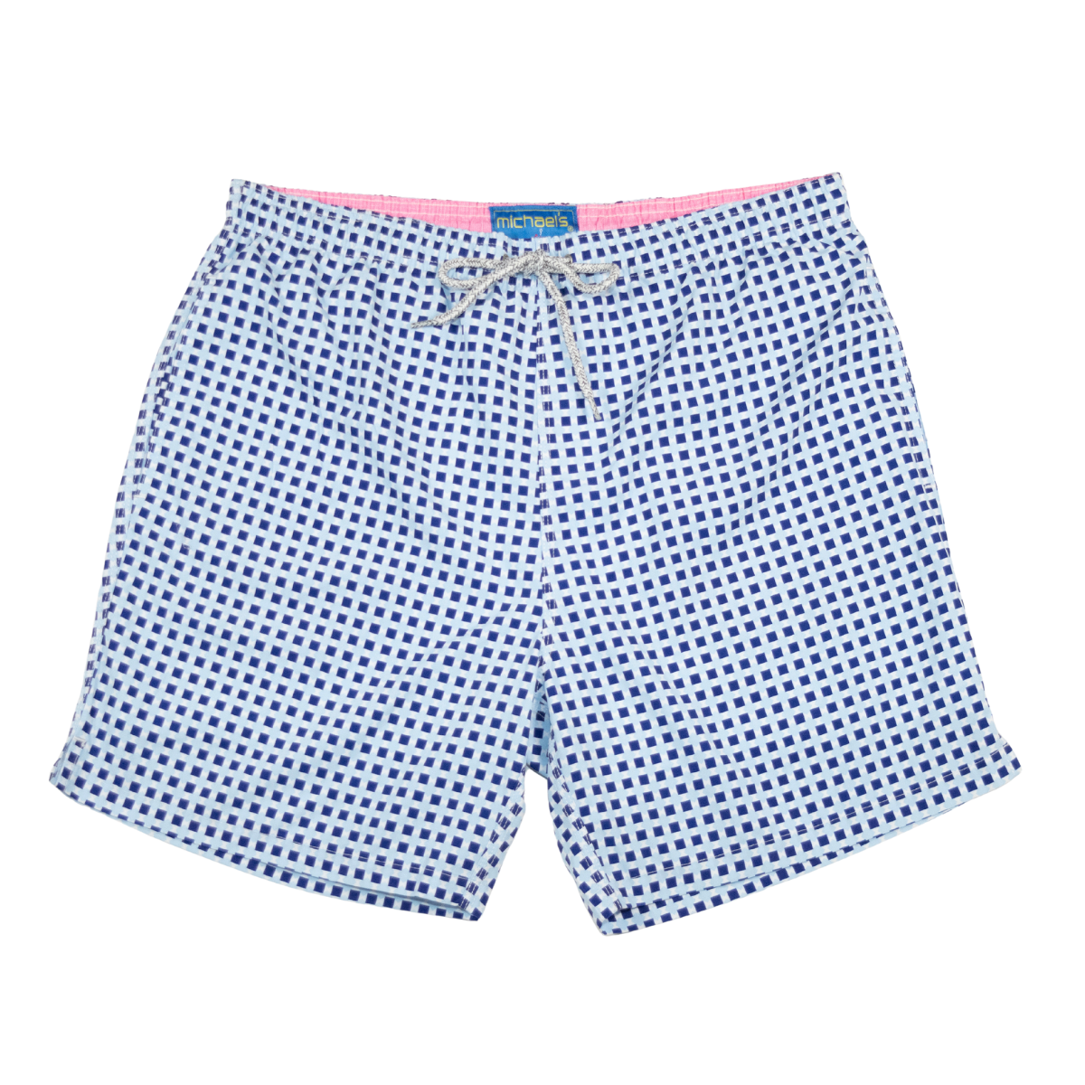 Men's Swim Trunks - Squares Navy Blue