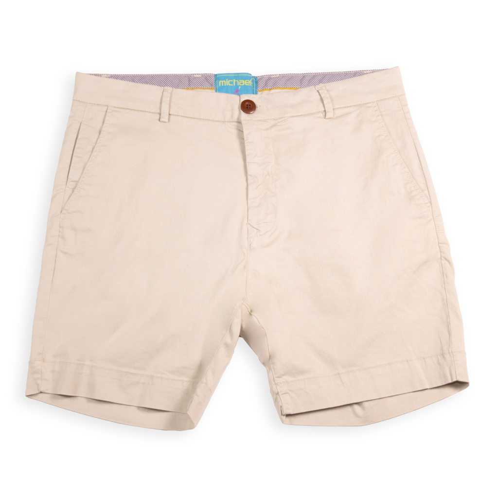 Men's Solid Pima Cotton Stretch Short - Stone