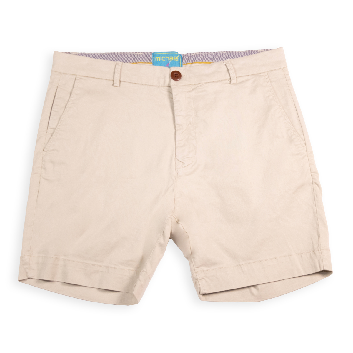 Men's Solid Pima Cotton Stretch Short - Stone