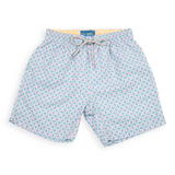 Boy's Cyclist Liner Swim Trunks - Supernova Turquoise/Pink