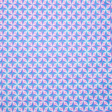 Men's Printed Pima Cotton / Stretch Short Sleeve Shirt - Supernova Turquoise/Pink