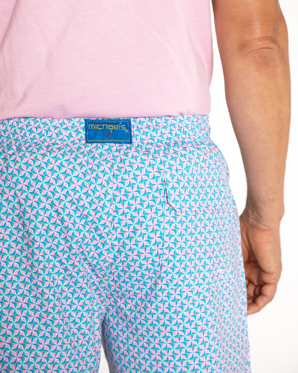 Men's Mesh Liner Swim Trunk - Supernova Turquoise/Pink