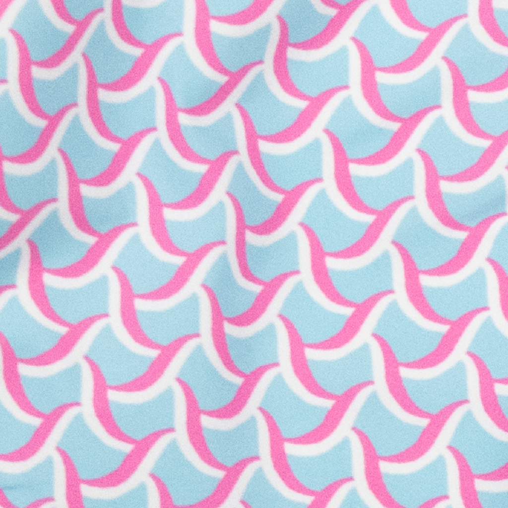 Boy's Cyclist Liner Swim Trunks - Swirl Print