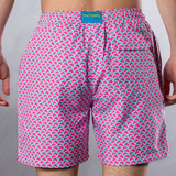 Men's Cyclist Liner Swim Trunks - Swirl Print
