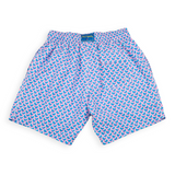 Boy's Cyclist Liner Swim Trunks - Swirl Print