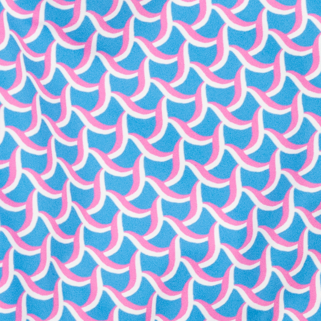 Boy's Cyclist Liner Swim Trunks - Swirl Print