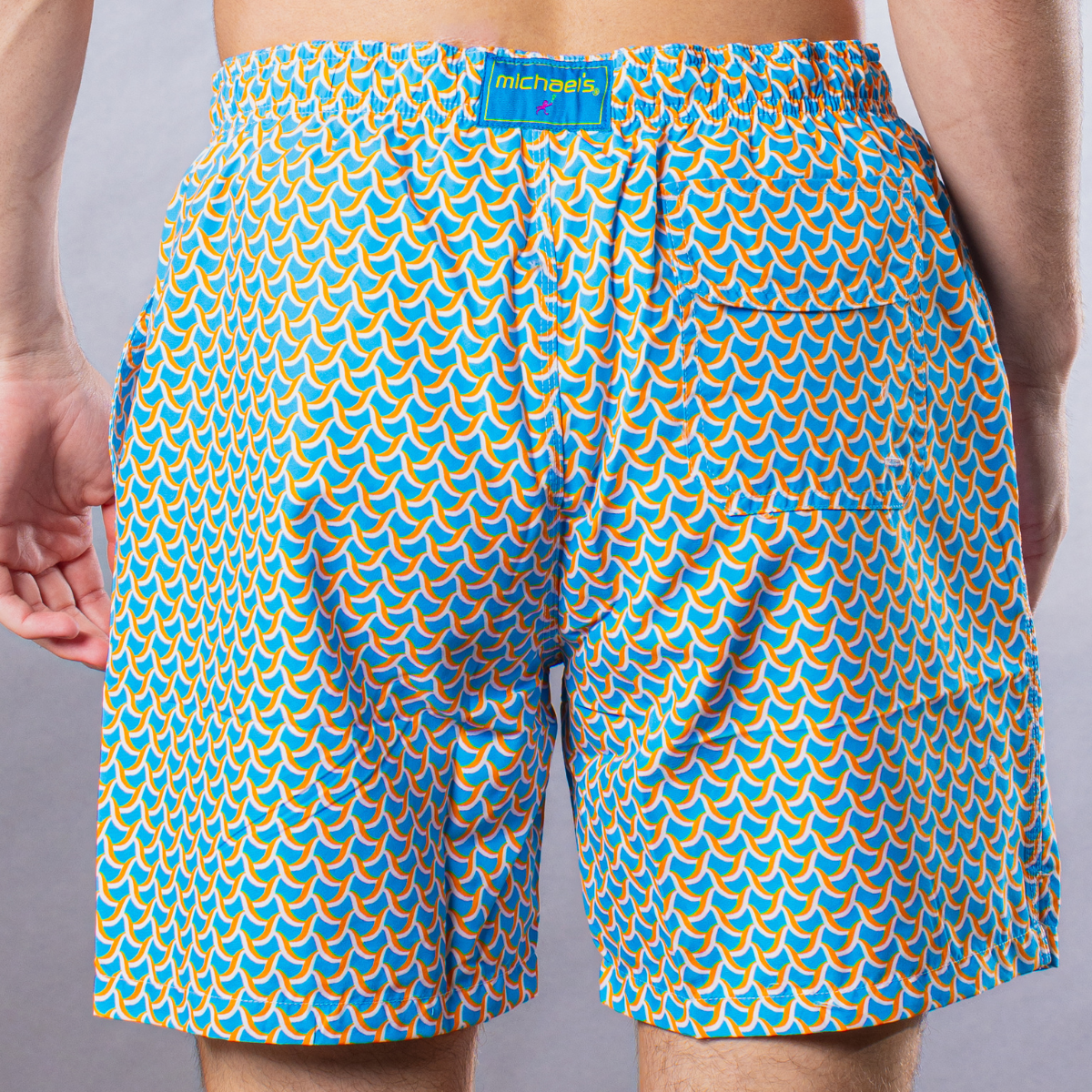 Men's Swim Trunks - Swirl Print