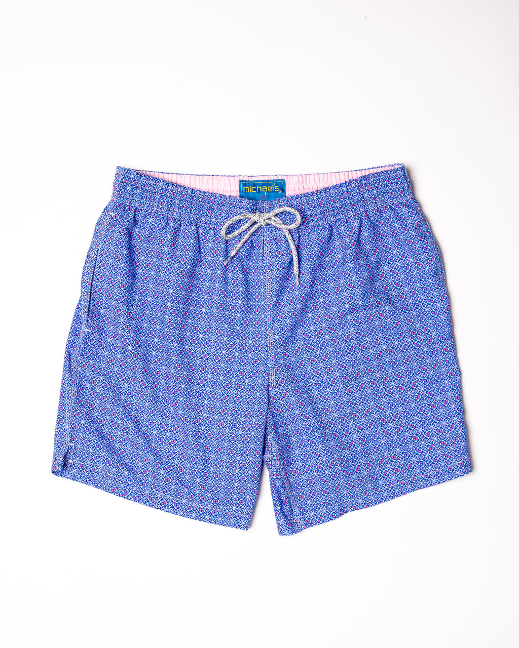 Men's Mesh Liner Swim Trunks - Tiles Purple