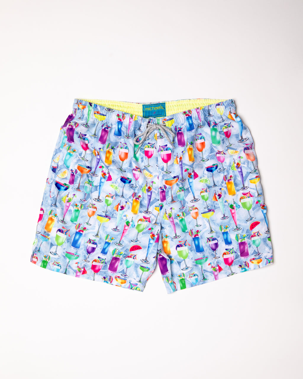 Men's Mesh Liner Swim Trunks - Tropical Treats Multicolored