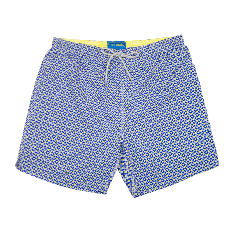 Men's Cyclist Liner Swim Trunks - Tulips