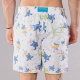Men's Cyclist Liner Swim Trunks - Turtles White