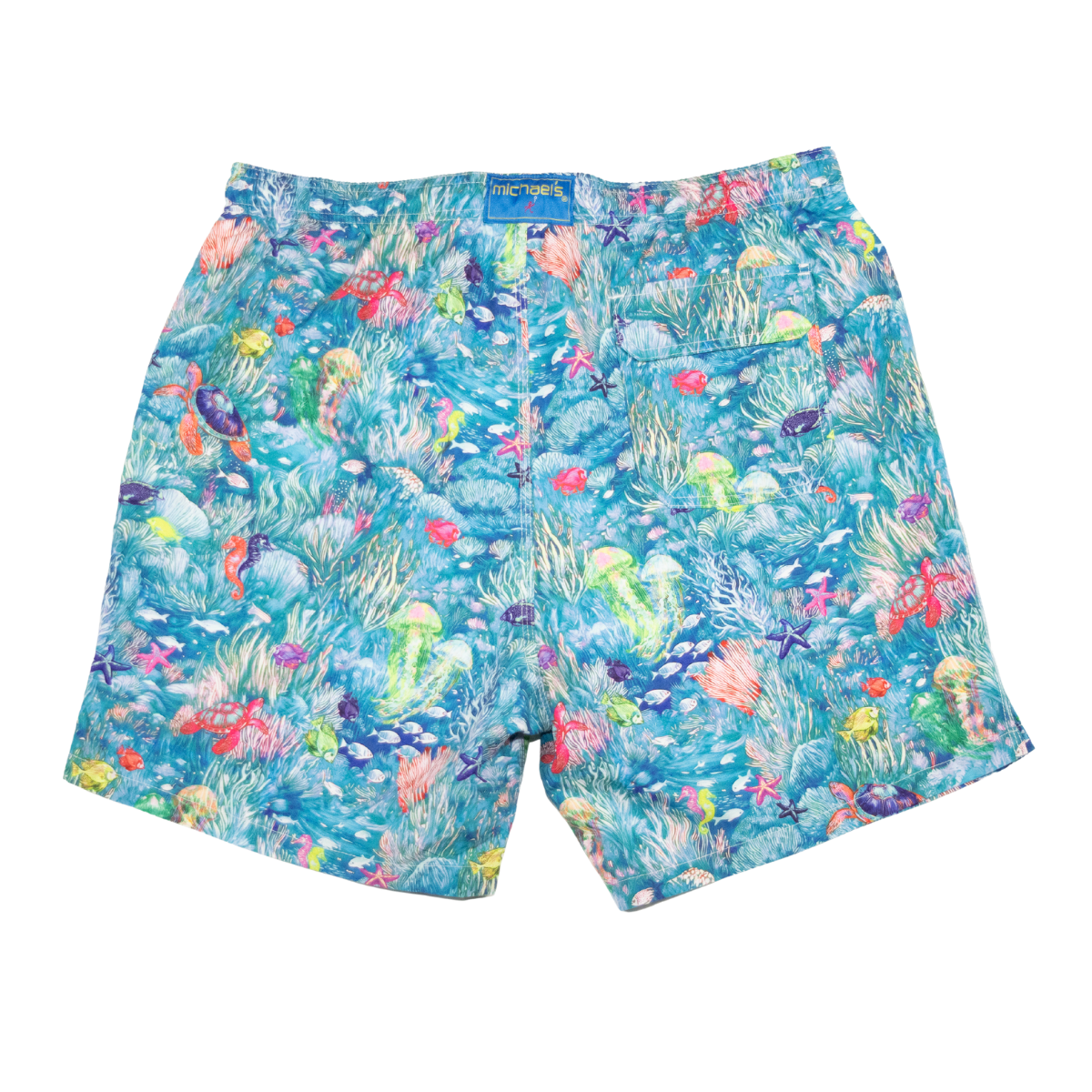 Men's Cyclist Liner Swim Trunks - Under The Sea