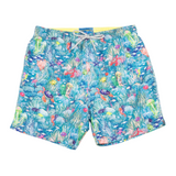 Men's Cyclist Liner Swim Trunks - Under The Sea