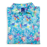 Men's Printed Pima Cotton / Stretch Short Sleeve Shirt - Under The Sea