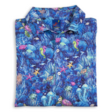 Men's Printed Pima Cotton / Stretch Short Sleeve Shirt - Under The Sea
