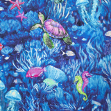 Men's Printed Pima Cotton / Stretch Short Sleeve Shirt - Under The Sea