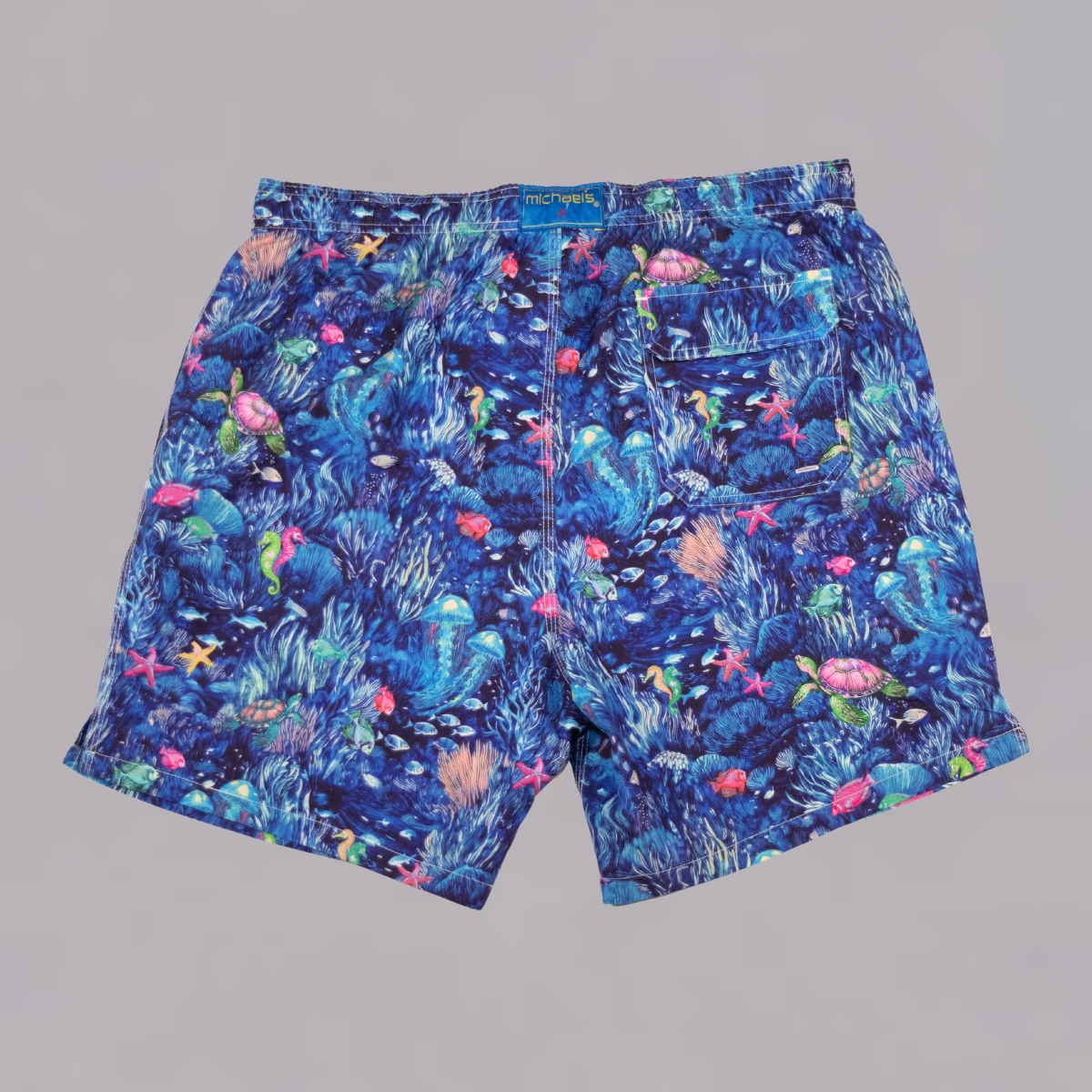 Boy's Cyclist Liner Swim Trunks - Under The Sea