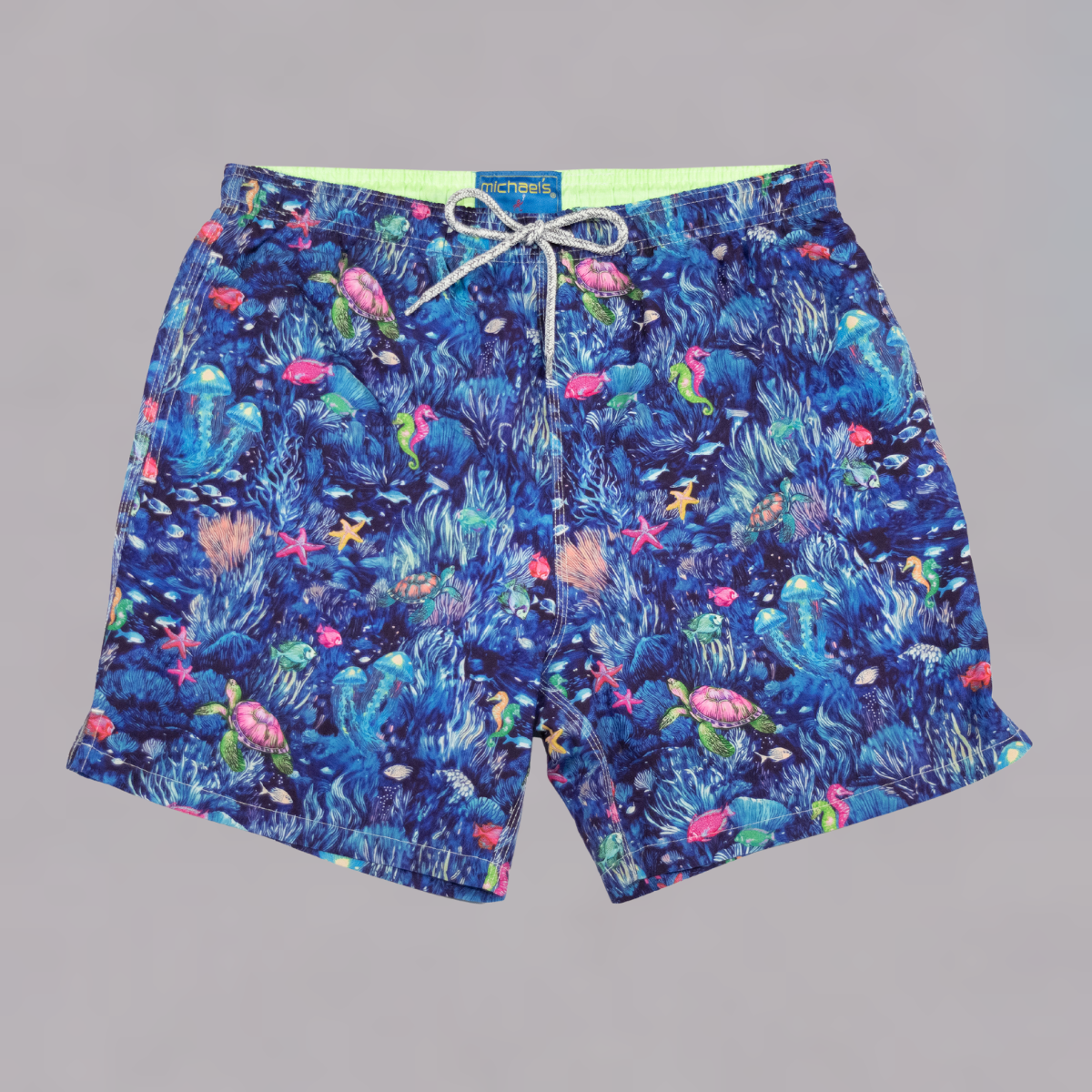 Boy's Cyclist Liner Swim Trunks - Under The Sea