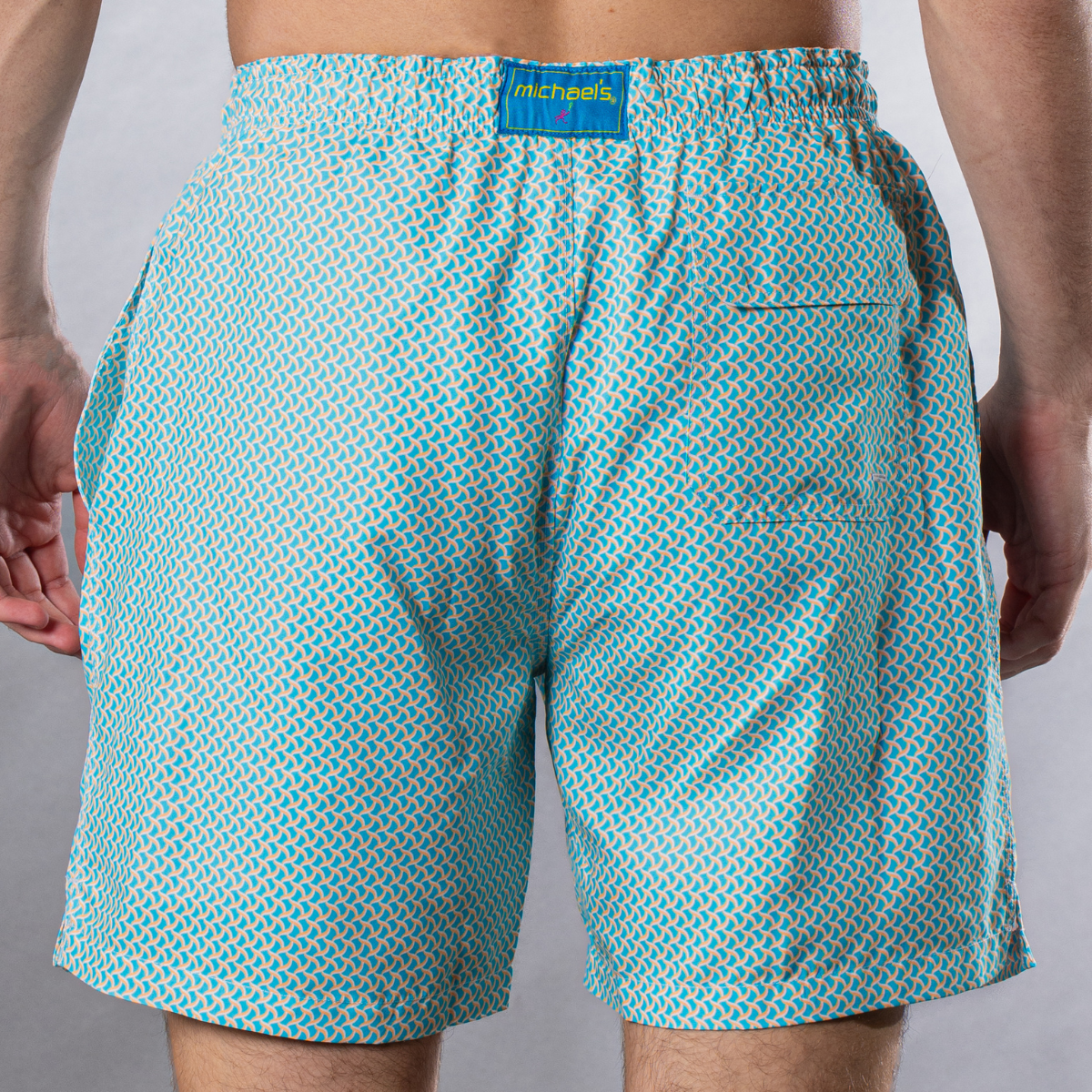 Men's Swim Trunks - Wave Print