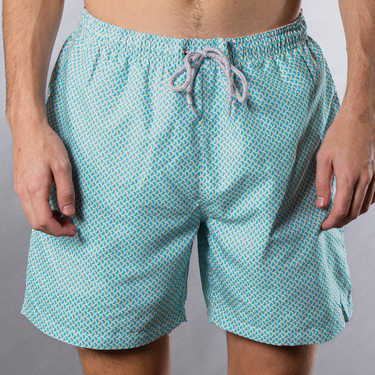 Men's Swim Trunks - Wave Print