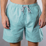 Men's Cyclist Liner Swim Trunks - Wave Print