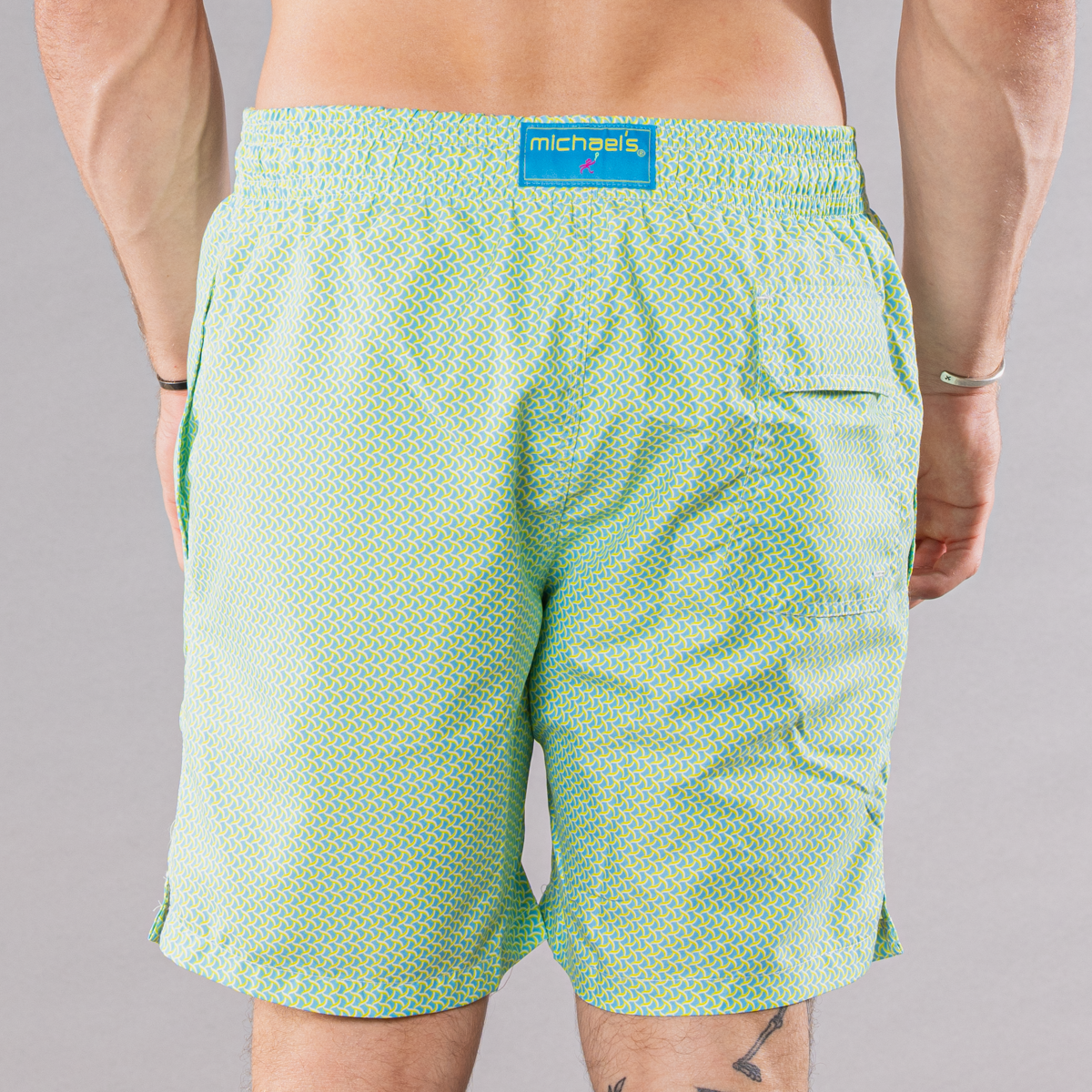 Men's Swim Trunks - Wave Print