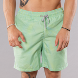 Men's Cyclist Liner Swim Trunks - Wave Print