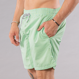 Men's Cyclist Liner Swim Trunks - Wave Print