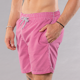 Men's Cyclist Liner Swim Trunks - Wave Print